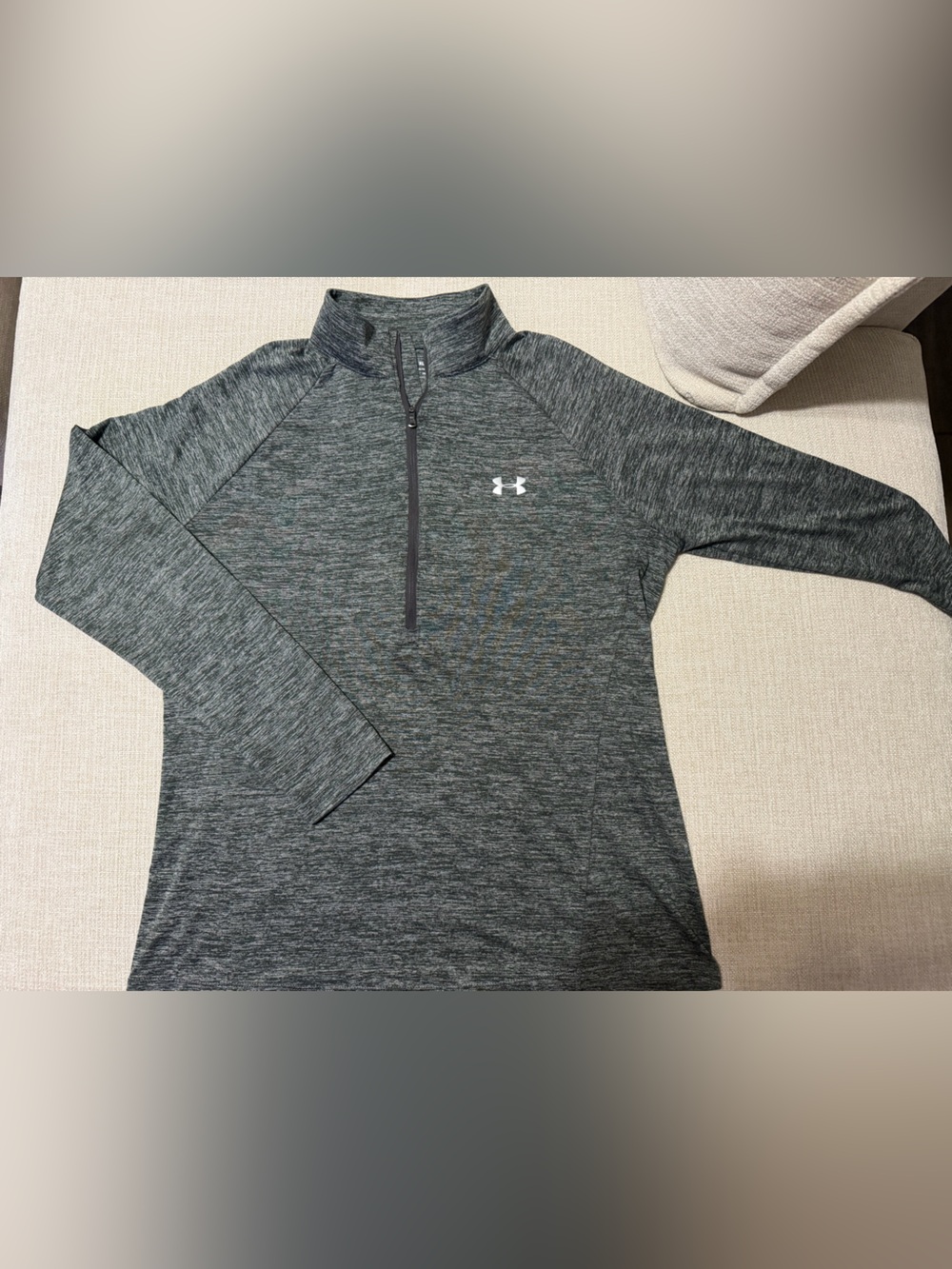 Under Armour Gray Heather 1/4 Zip Performance Pullover
